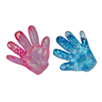 Squeeze Glitter Hand 9cm
